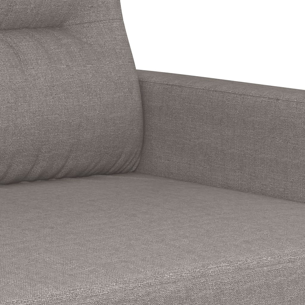 2-seater sofa taupe 120 cm fabric