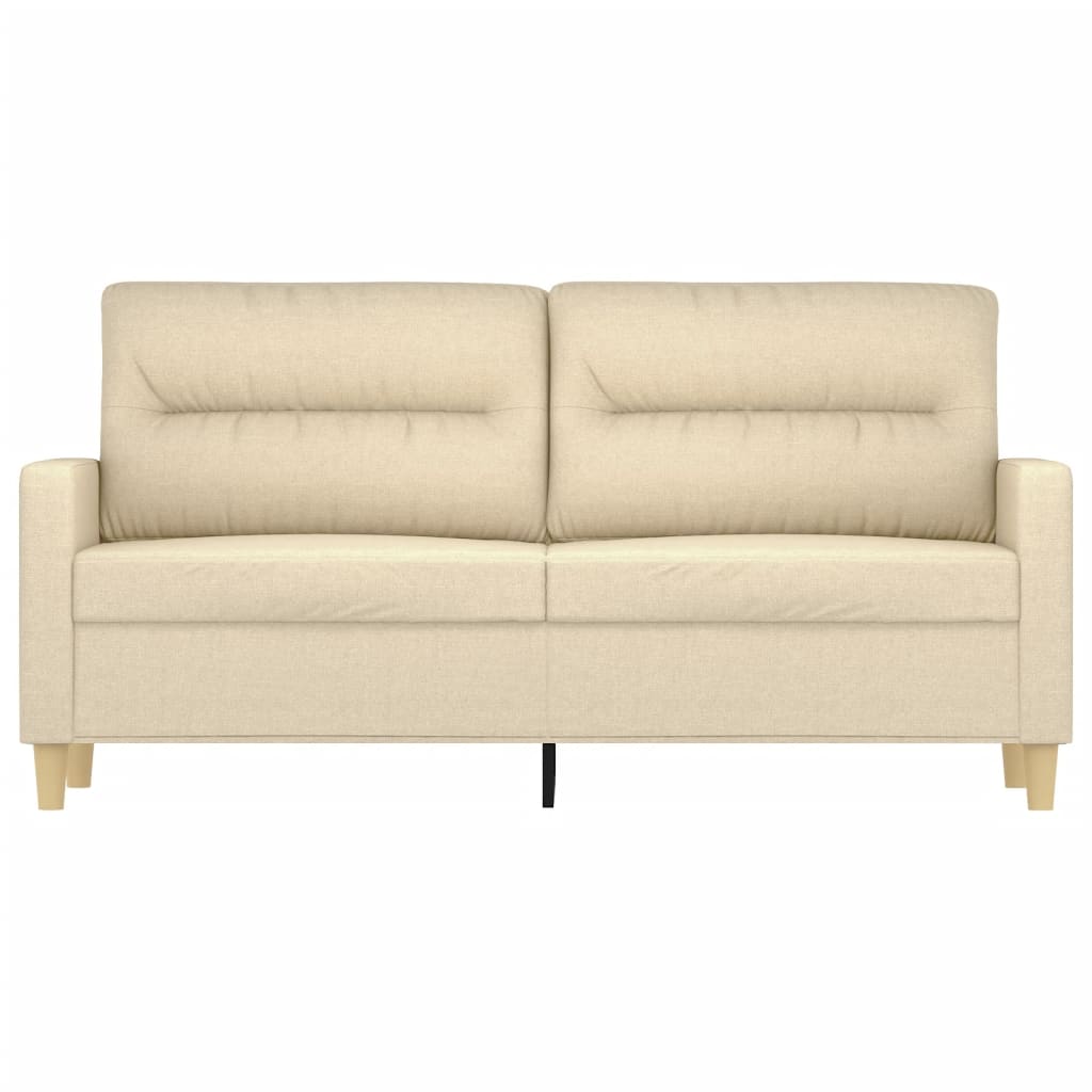 2-Sitzer-Sofa Creme 140 cm Stoff