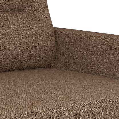 2-seater sofa brown 140 cm fabric