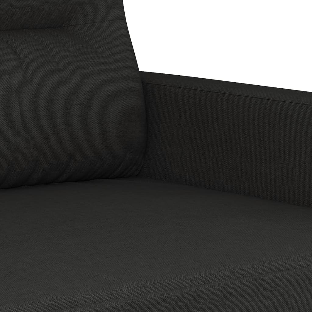 3-seater sofa black 180 cm fabric