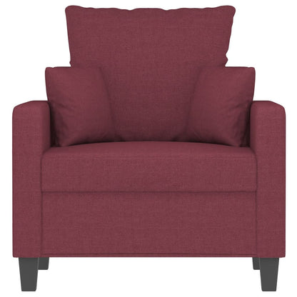 Armchair wine red 60 cm fabric