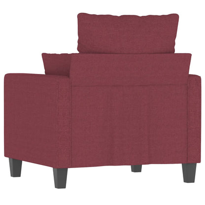 Armchair wine red 60 cm fabric