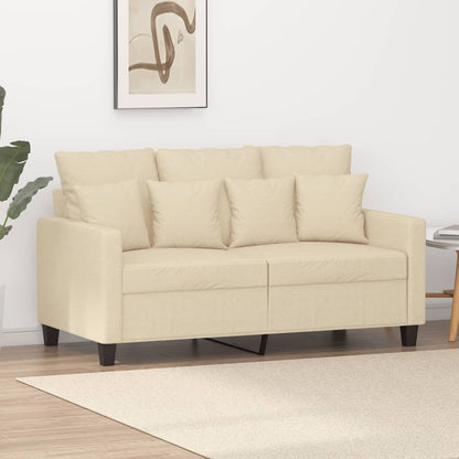 2-Sitzer-Sofa Creme 120 cm Stoff