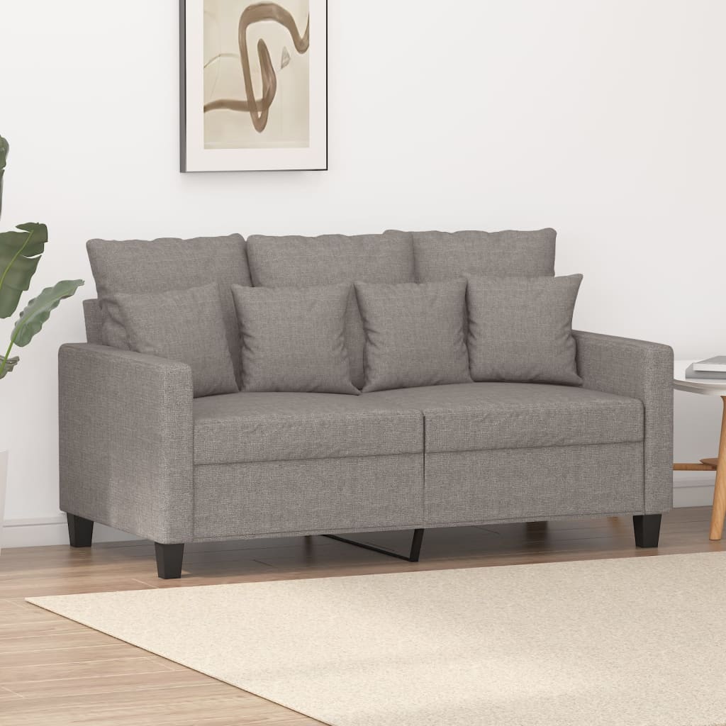 2-Sitzer-Sofa Taupe 120 cm Stoff