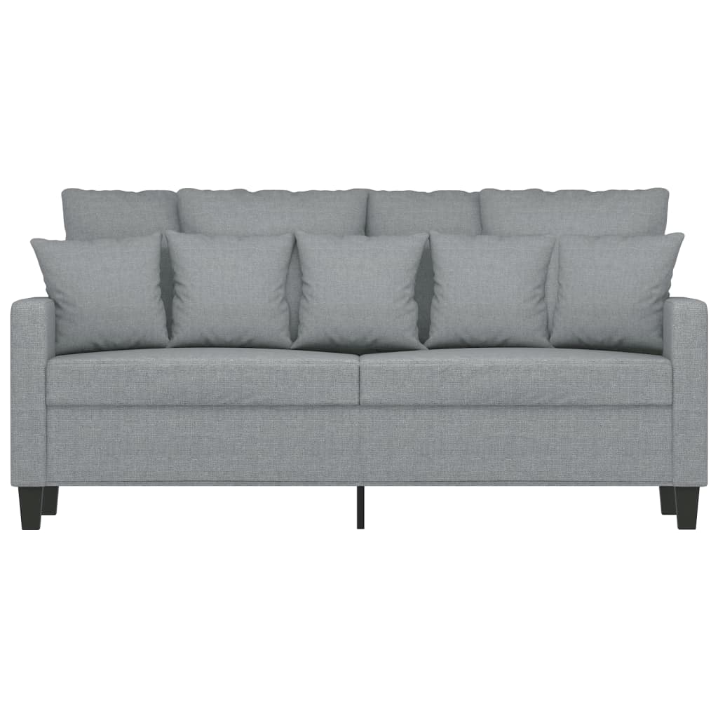 2-seater sofa light grey 140 cm fabric