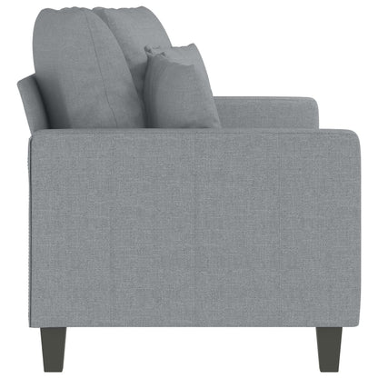 2-seater sofa light grey 140 cm fabric