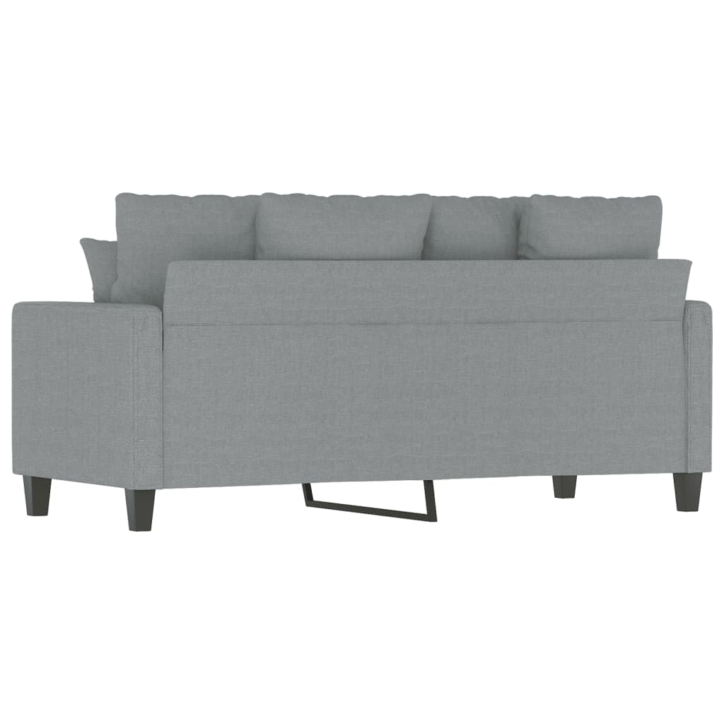 2-seater sofa light grey 140 cm fabric