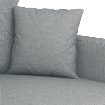 2-seater sofa light grey 140 cm fabric