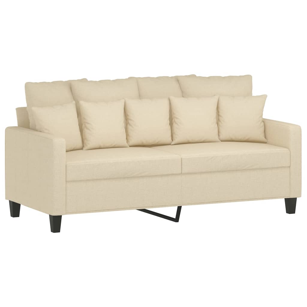 2-Sitzer-Sofa Creme 140 cm Stoff