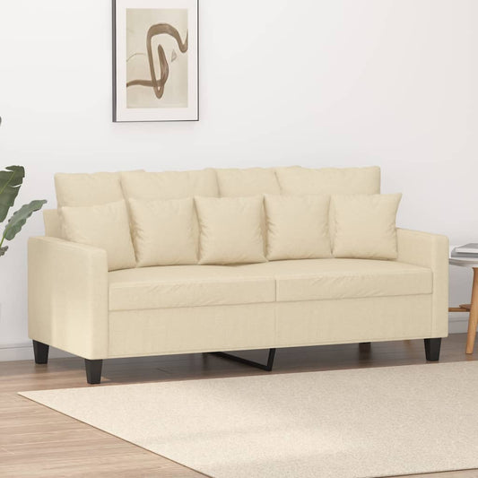 2-Sitzer-Sofa Creme 140 cm Stoff