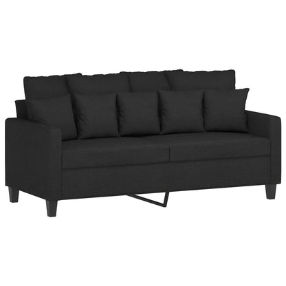 2-Sitzer-Sofa Schwarz 140 cm Stoff