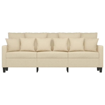 3-Sitzer-Sofa Creme 180 cm Stoff