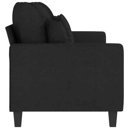 3-Sitzer-Sofa Schwarz 180 cm Stoff