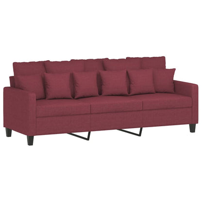 3-Sitzer-Sofa Weinrot 180 cm Stoff