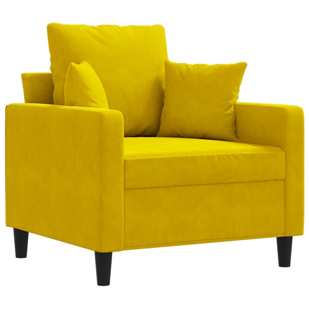 Armchair Yellow 60 cm Velvet