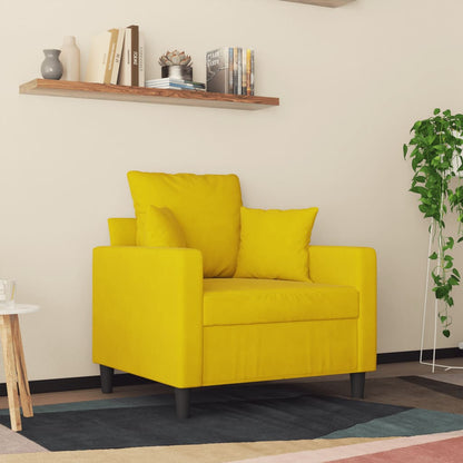 Armchair Yellow 60 cm Velvet