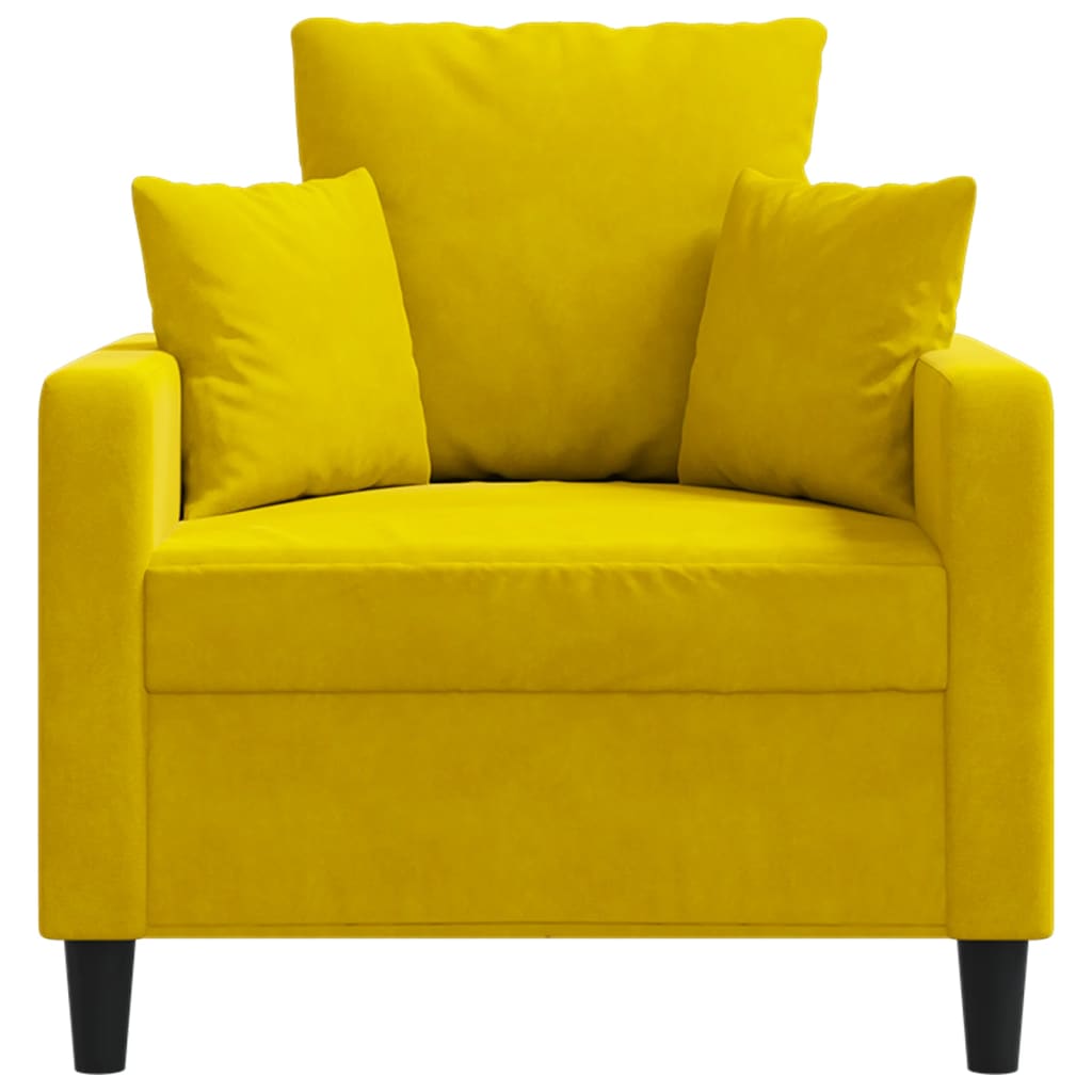 Armchair Yellow 60 cm Velvet