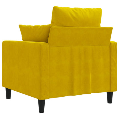 Armchair Yellow 60 cm Velvet