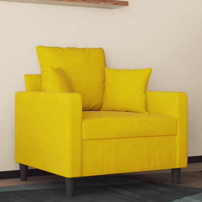 Armchair Yellow 60 cm Velvet