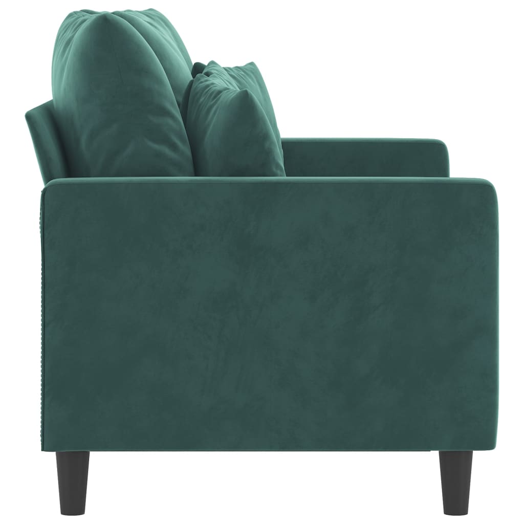 2-Sitzer-Sofa Dunkelgrün 120 cm Samt