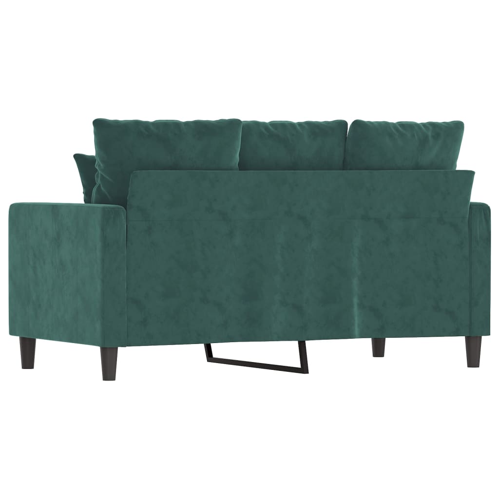 2-Sitzer-Sofa Dunkelgrün 120 cm Samt