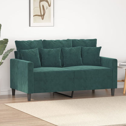 2-Sitzer-Sofa Dunkelgrün 120 cm Samt