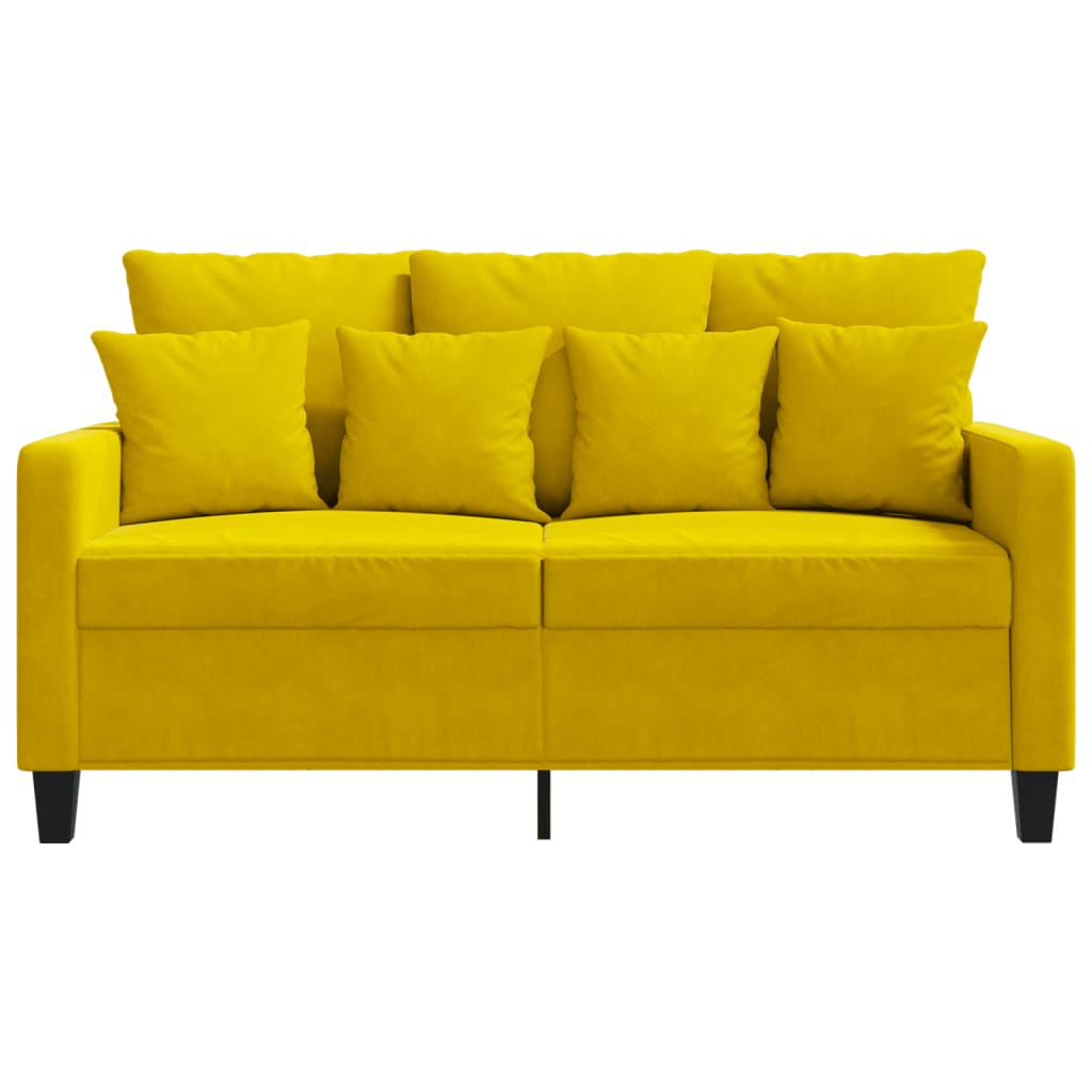 2-Sitzer-Sofa Gelb 120 cm Samt