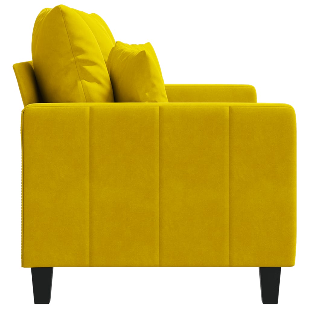 2-Sitzer-Sofa Gelb 120 cm Samt