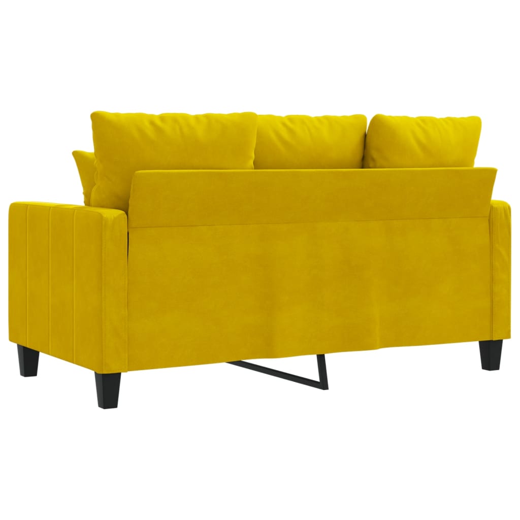 2-Sitzer-Sofa Gelb 120 cm Samt