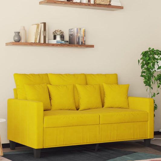 2-Sitzer-Sofa Gelb 120 cm Samt