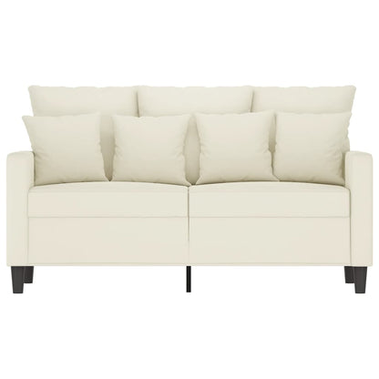 2-Sitzer-Sofa Creme 120 cm Samt