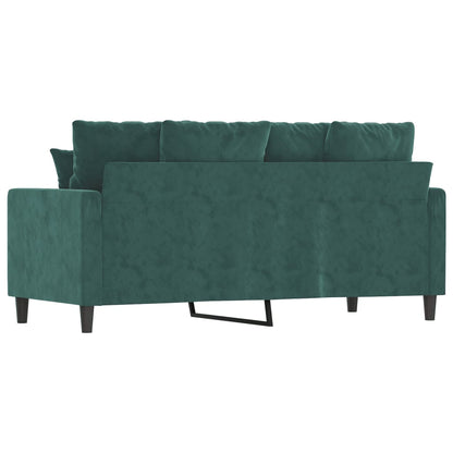 2-Sitzer-Sofa Dunkelgrün 140 cm Samt