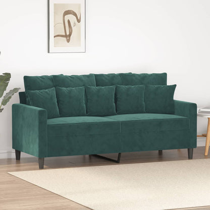 2-Sitzer-Sofa Dunkelgrün 140 cm Samt