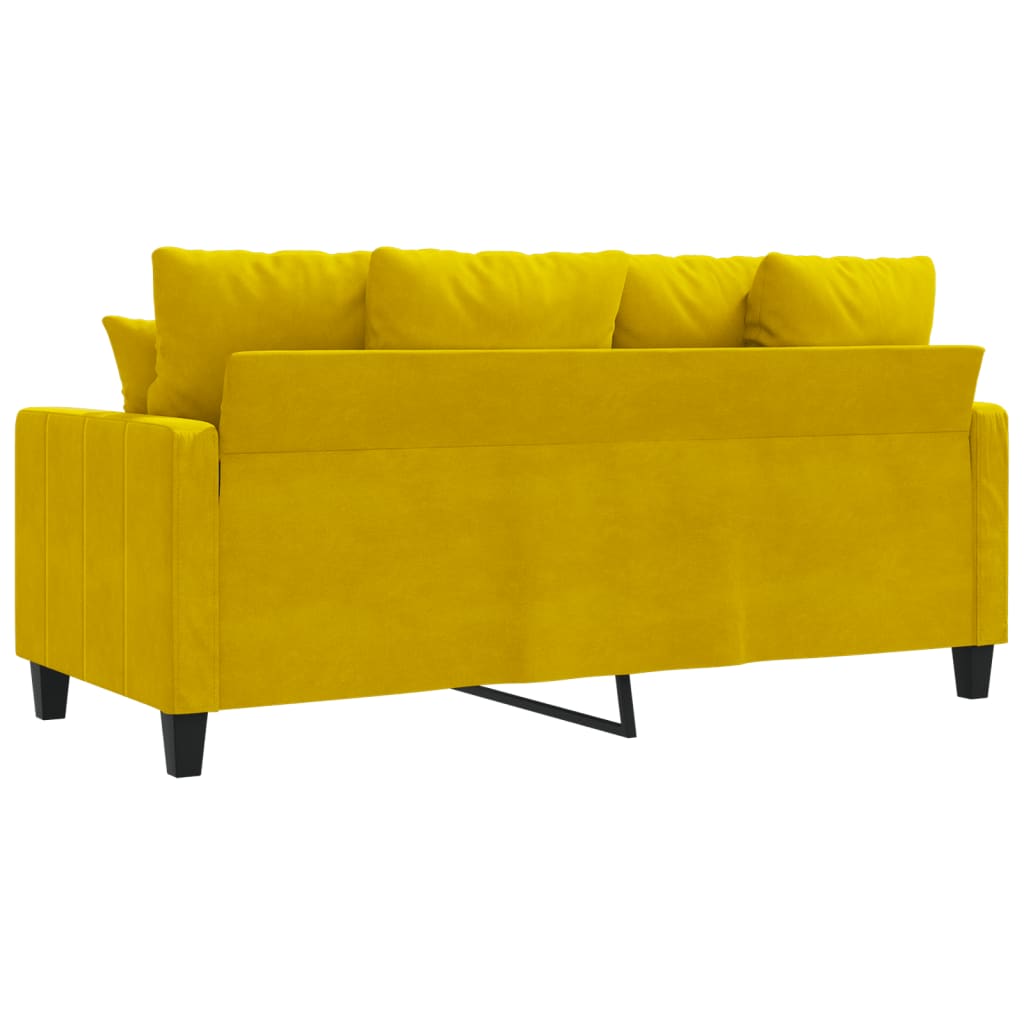 2-Sitzer-Sofa Gelb 140 cm Samt