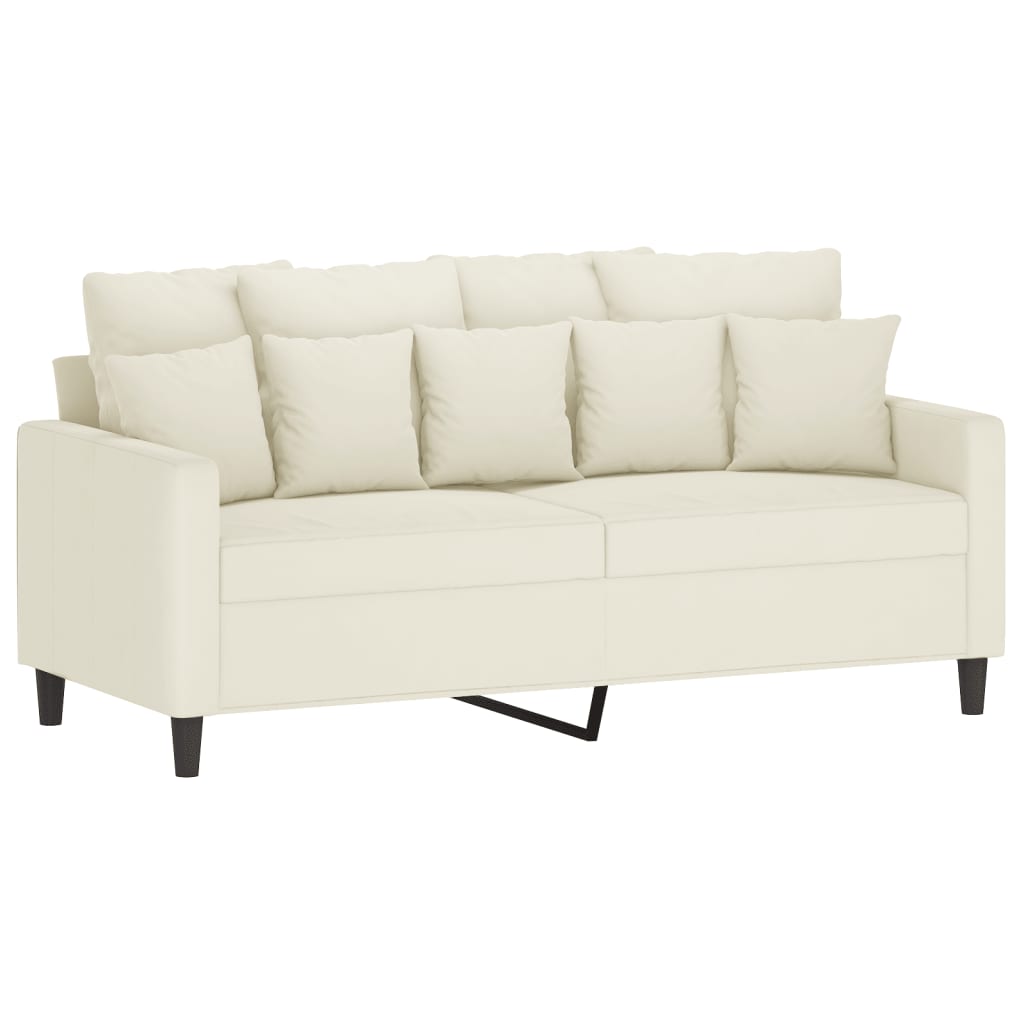 2-Sitzer-Sofa Creme 140 cm Samt