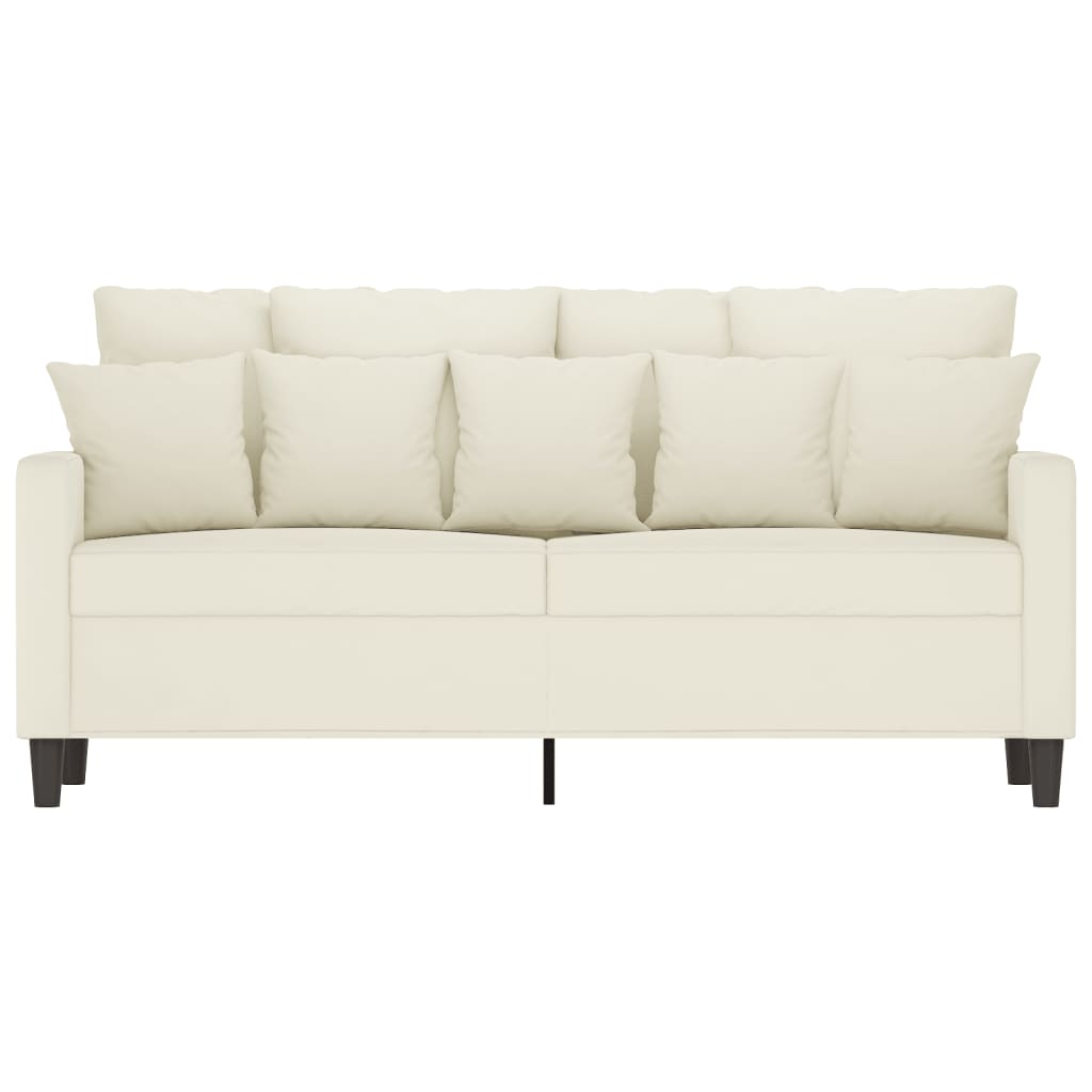 2-Sitzer-Sofa Creme 140 cm Samt