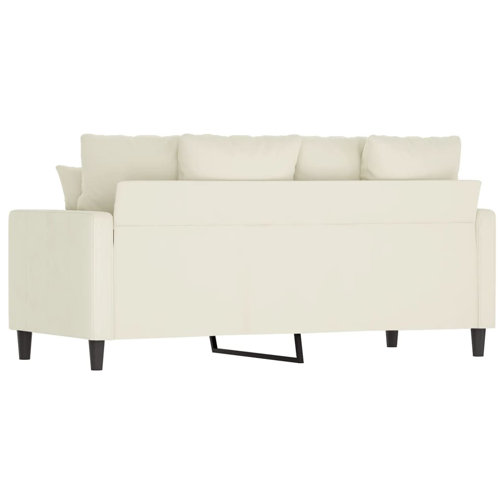 2-Sitzer-Sofa Creme 140 cm Samt