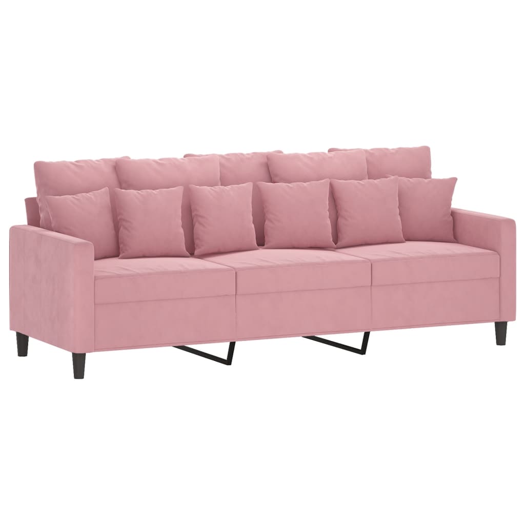 3-Sitzer-Sofa Rosa 180 cm Samt