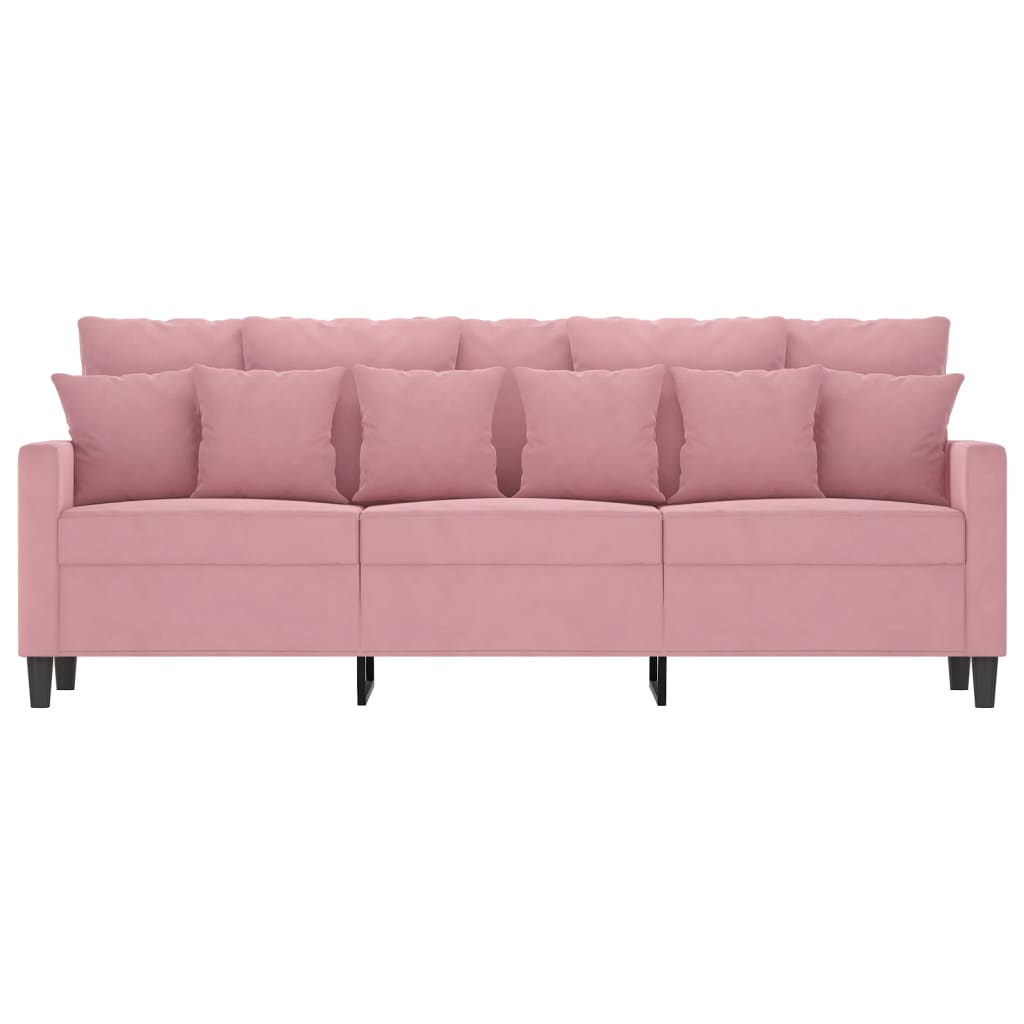 3-Sitzer-Sofa Rosa 180 cm Samt