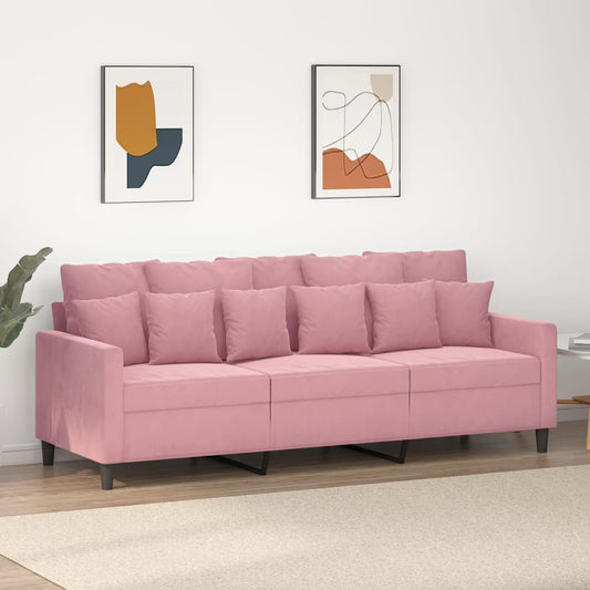 3-Sitzer-Sofa Rosa 180 cm Samt