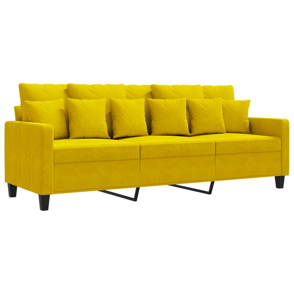 3-Sitzer-Sofa Gelb 180 cm Samt