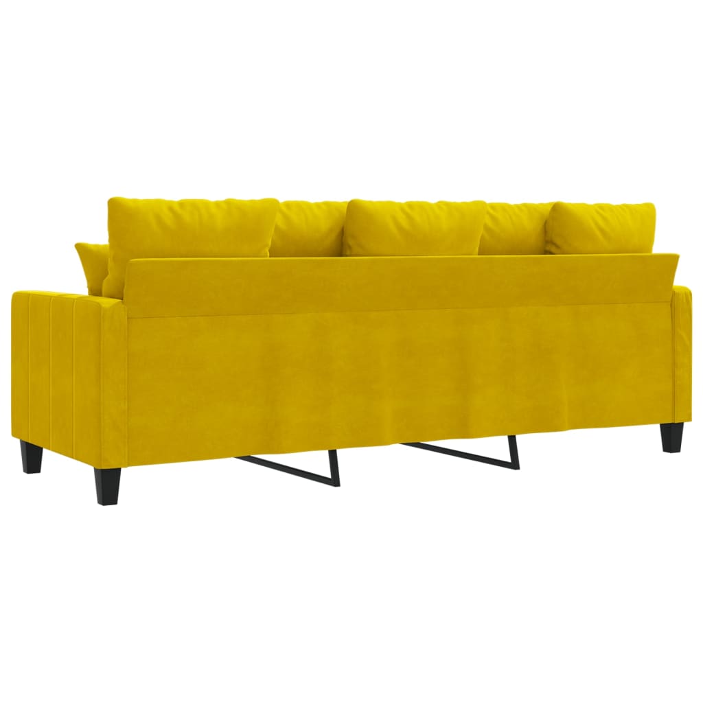 3-Sitzer-Sofa Gelb 180 cm Samt