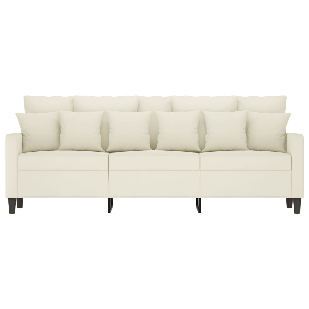 3-Sitzer-Sofa Creme 180 cm Samt