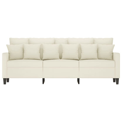 3-Sitzer-Sofa Creme 180 cm Samt