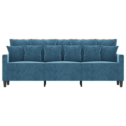 3-Sitzer-Sofa Blau 180 cm Samt