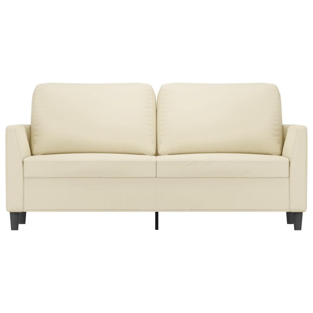 2-Sitzer-Sofa Creme 140 cm Kunstleder