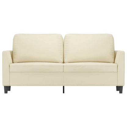 2-Sitzer-Sofa Creme 140 cm Kunstleder