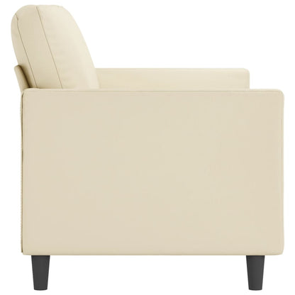 2-Sitzer-Sofa Creme 140 cm Kunstleder