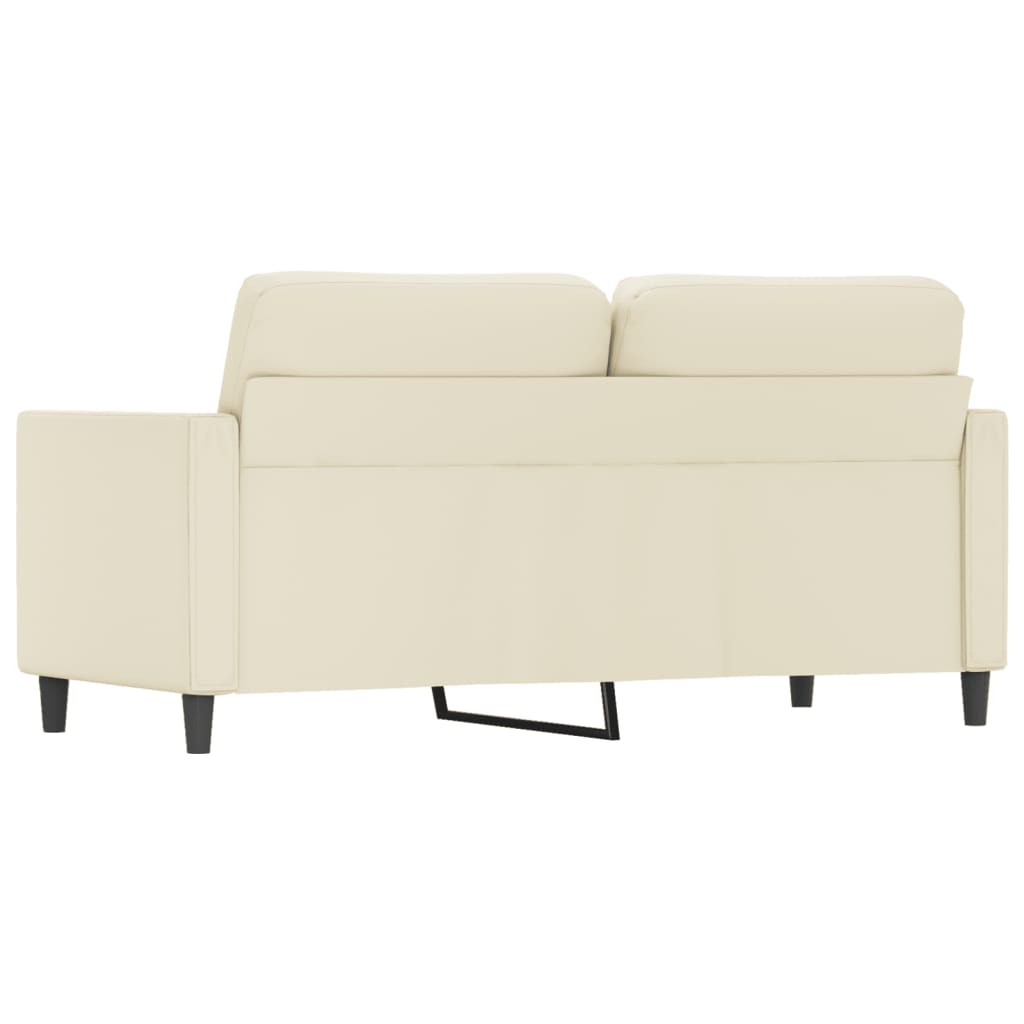 2-Sitzer-Sofa Creme 140 cm Kunstleder