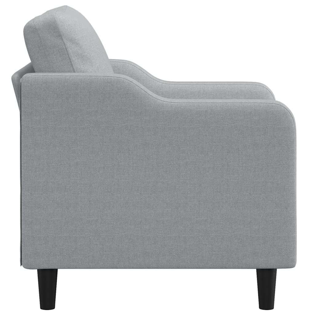 Armchair light grey 60 cm fabric